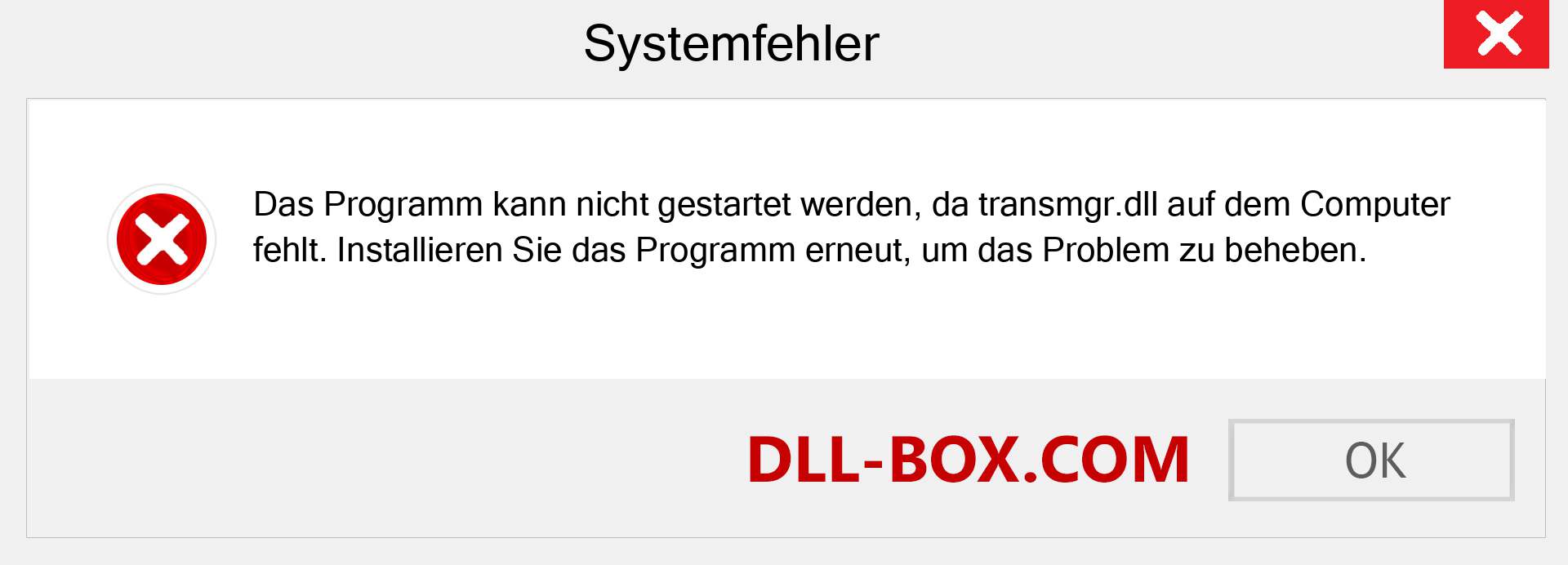 transmgr.dll-Datei fehlt?. Download für Windows 7, 8, 10 - Fix transmgr dll Missing Error unter Windows, Fotos, Bildern