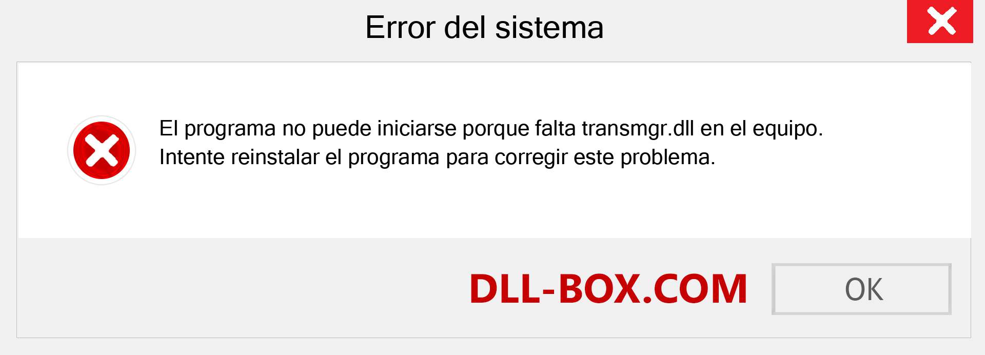 ¿Falta el archivo transmgr.dll ?. Descargar para Windows 7, 8, 10 - Corregir transmgr dll Missing Error en Windows, fotos, imágenes