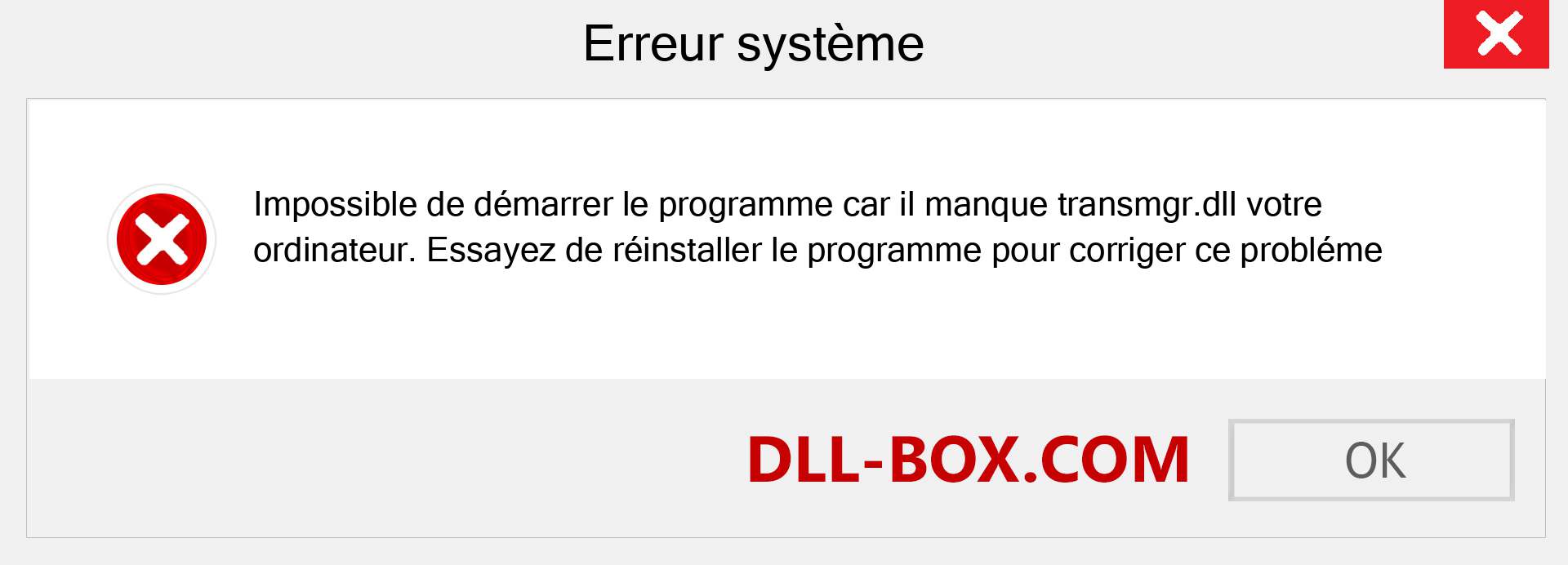 Le fichier transmgr.dll est manquant ?. Télécharger pour Windows 7, 8, 10 - Correction de l'erreur manquante transmgr dll sur Windows, photos, images